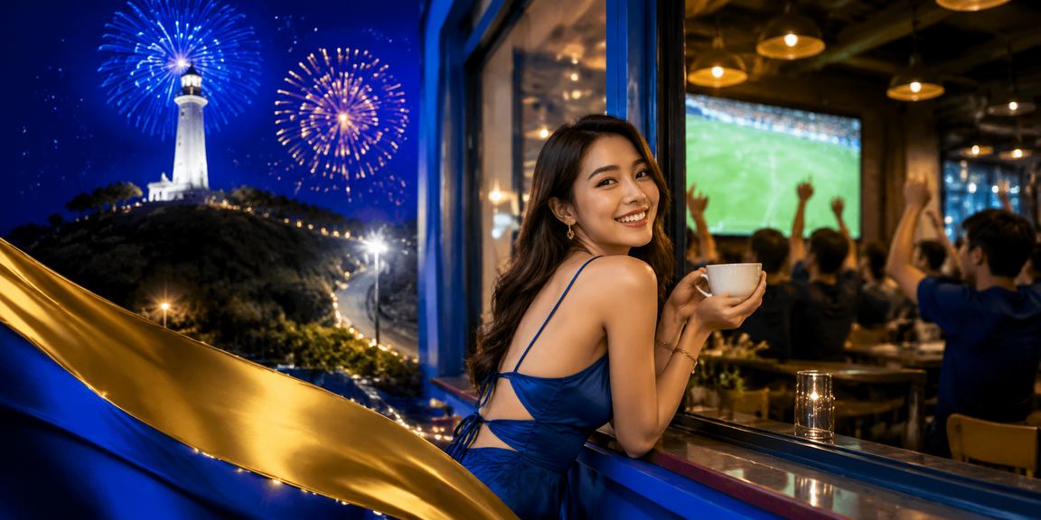 Người dùng uống cà phê tại Vũng Tàu và theo dõi kèo cá cược trên điện thoại